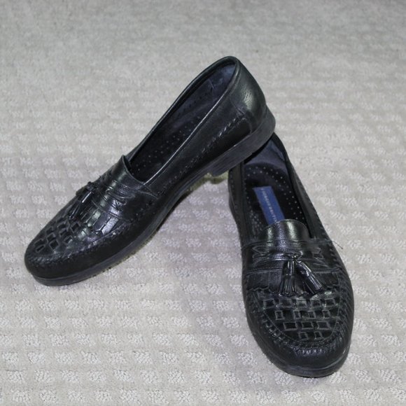 Georgio Brutini Other - Georgio Brutini Black Men's Kiltie Basket Weave Tassel Loafers Shoes 11 M